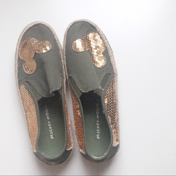 Disney Shoes - Disney Mickey Mouse Silhouette Sequin Espadrilles